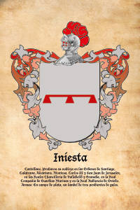 Escudo heráldico del apellido INIESTA