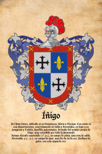 Escudo heráldico del apellido IÑIGO