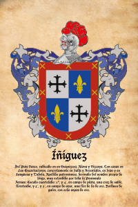 Escudo heráldico del apellido IÑIGUEZ
