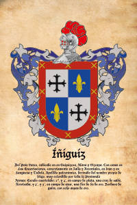 Escudo heráldico del apellido IÑIGUIZ
