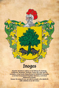 Escudo heráldico del apellido INOGES