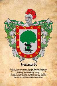 Escudo heráldico del apellido INSAUSTI