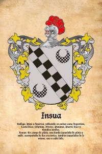 Escudo heráldico del apellido INSUA