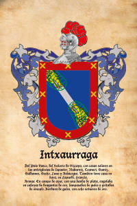 Escudo heráldico del apellido INTXAURRAGA