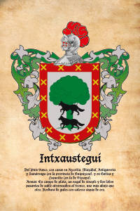 Escudo heráldico del apellido INTXAUSTEGUI