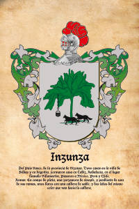Escudo heráldico del apellido INZUNZA