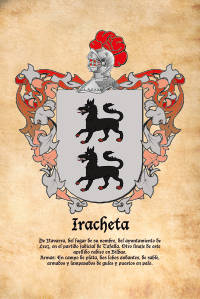 Escudo heráldico del apellido Iracheta