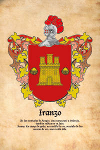 Escudo heráldico del apellido IRANZO