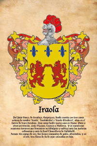 Escudo heráldico del apellido IRAOLA