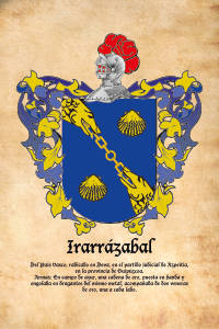 Escudo heráldico del apellido Irarrázabal