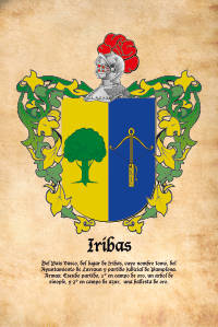 Escudo heráldico del apellido Iribas