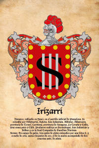 Escudo heráldico del apellido IRIZARRI