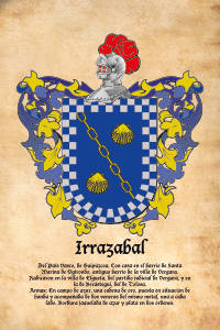Escudo heráldico del apellido IRRAZABAL