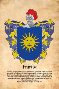 Escudo heráldico del apellido IRURITA