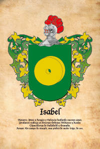 Escudo heráldico del apellido ISABEL
