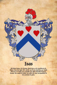 Escudo heráldico del apellido ISAS