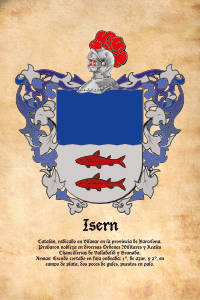 Escudo heráldico del apellido ISERN