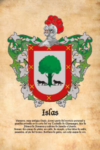 Escudo heráldico del apellido ISLAS