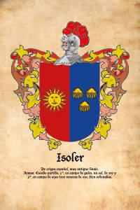 Escudo heráldico del apellido ISOLER