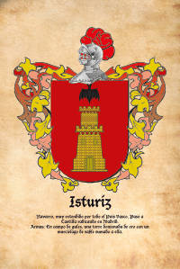Escudo heráldico del apellido ISTURIZ