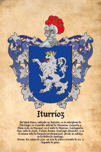 Escudo heráldico del apellido ITURRIOZ