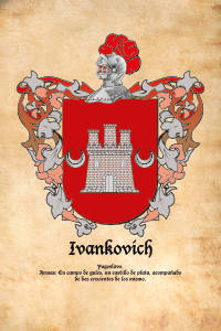 Escudo heráldico del apellido IVANKOVICH