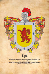 Escudo heráldico del apellido IZA
