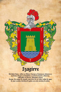 Escudo heráldico del apellido IZAGIRRE