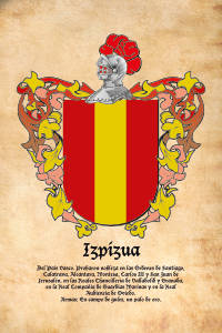 Escudo heráldico del apellido IZPIZUA