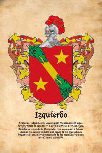 Escudo heráldico del apellido IZQUIERDO