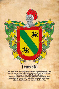 Escudo heráldico del apellido IZURIETA