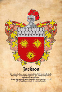 Escudo heráldico del apellido JACKSON