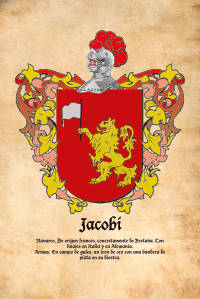 Escudo heráldico del apellido JACOBI