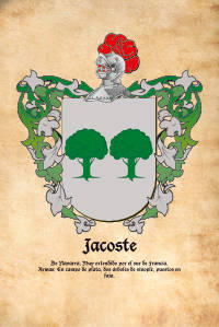 Escudo heráldico del apellido JACOSTE
