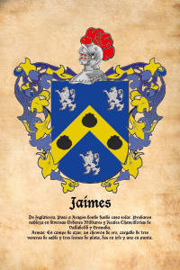 Escudo heráldico del apellido JAIMES