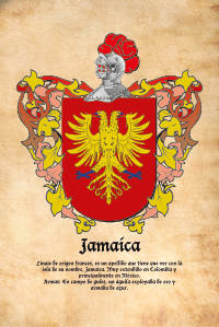 Escudo heráldico del apellido Jamaica