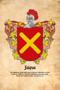 Escudo heráldico del apellido JAQUE