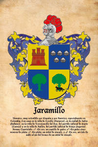 Escudo heráldico del apellido JARAMILLO