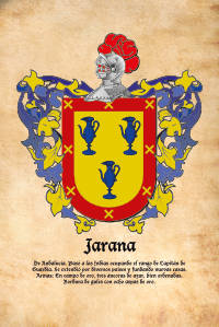 Escudo heráldico del apellido JARANA