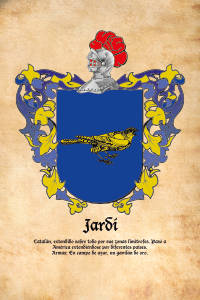 Escudo heráldico del apellido JARDI