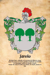 Escudo heráldico del apellido JAREÑO