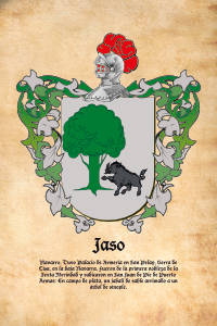 Escudo heráldico del apellido JASO