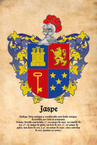 Escudo heráldico del apellido JASPE