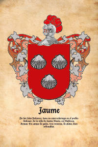 Escudo heráldico del apellido JAUME