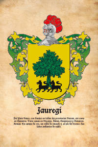 Escudo heráldico del apellido JAUREGI