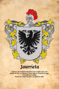 Escudo heráldico del apellido JAURRIETA