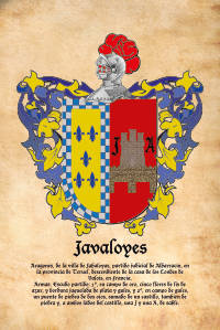Escudo heráldico del apellido JAVALOYES