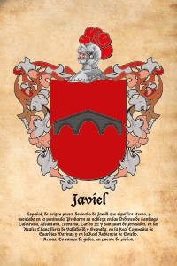 Escudo heráldico del apellido JAVIEL