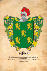 Escudo heráldico del apellido JELVEZ