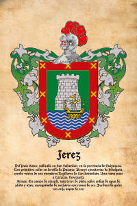 Escudo heráldico del apellido JEREZ